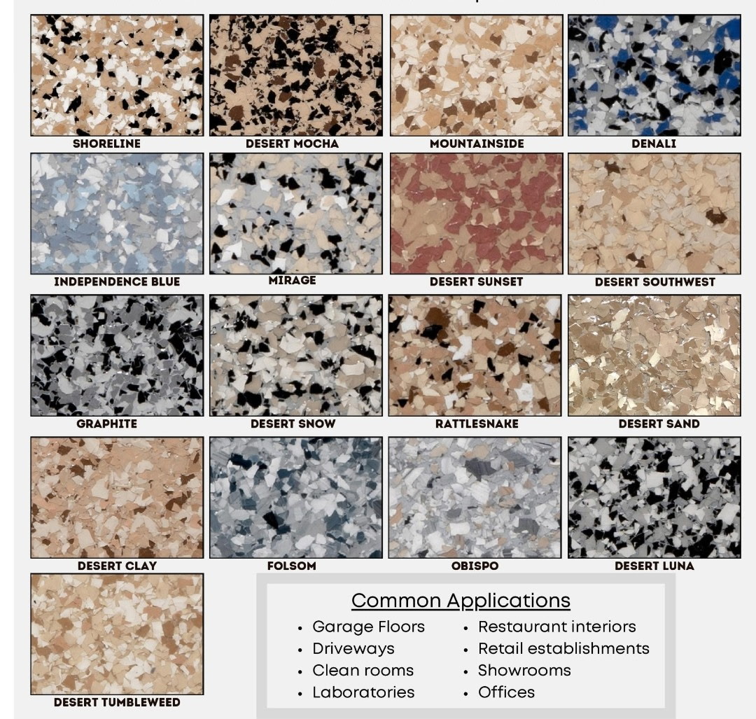 Epoxy Floor Coating Flake Colors 2