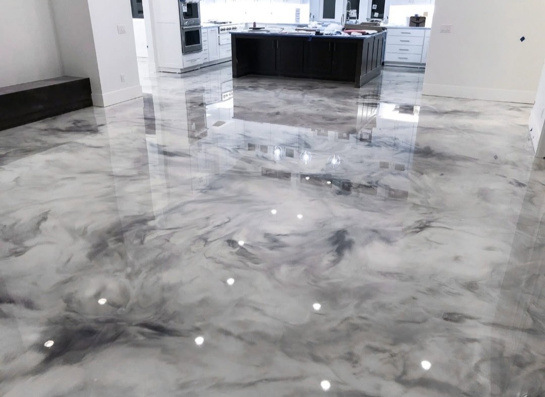 Metallic Epoxy Floor Custom Custom Metallic Epoxy Floor